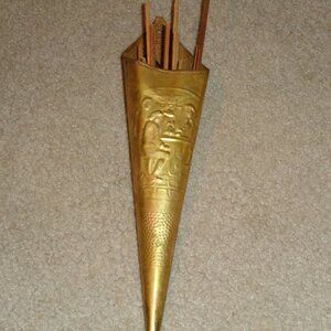 Hearth matchstick holder Solid Brass Matchstick Holder for Fireplace Tavern pic